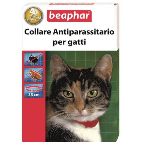 Beaphar collare gatto antiparassitario rosso 35 cm - 