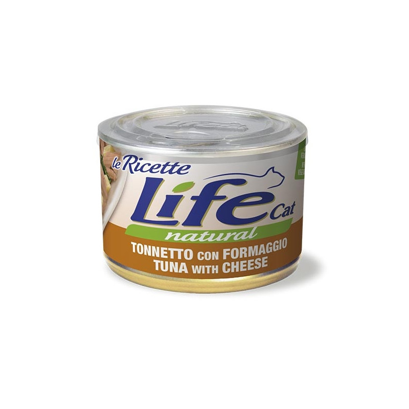 LIFE PET CARE Life Cat Le Ricette Tonnetto avec Fromage et Spinaci 150 g. LIFE PET CARE Life Cat Le Ricette Tonnetto avec Fromage et Spinaci 150 g.