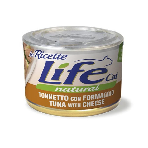 LIFE PET CARE Life Cat Le Ricette Tonnetto avec Fromage et Spinaci 150 g.