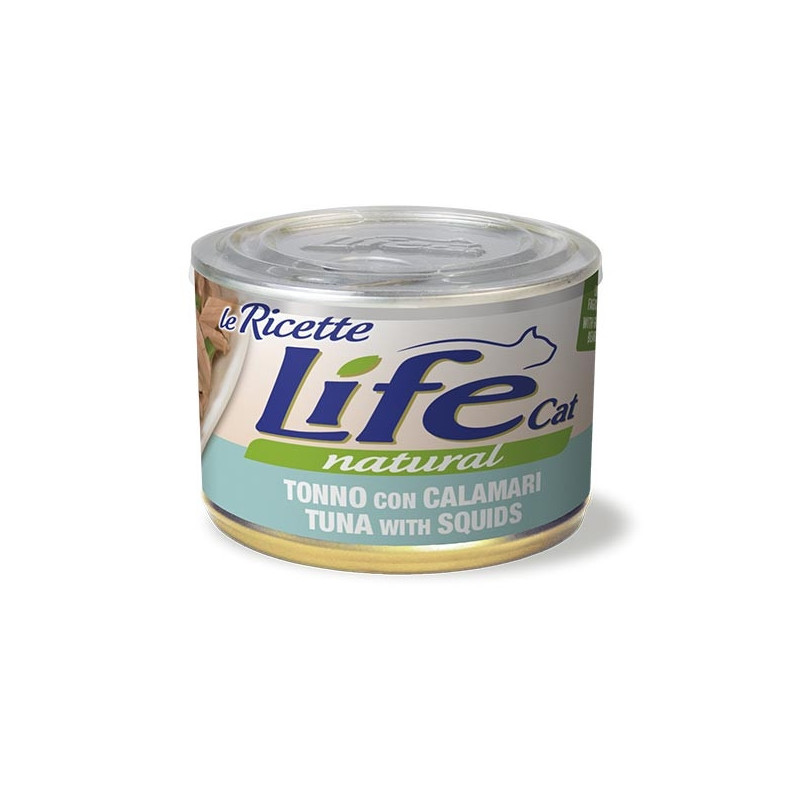 LIFE PET CARE Life Cat Le Ricette Thon avec Calamari et Fagiolini 150 g. LIFE PET CARE Life Cat Le Ricette Thon avec Calamari et Fagiolini 150 g.