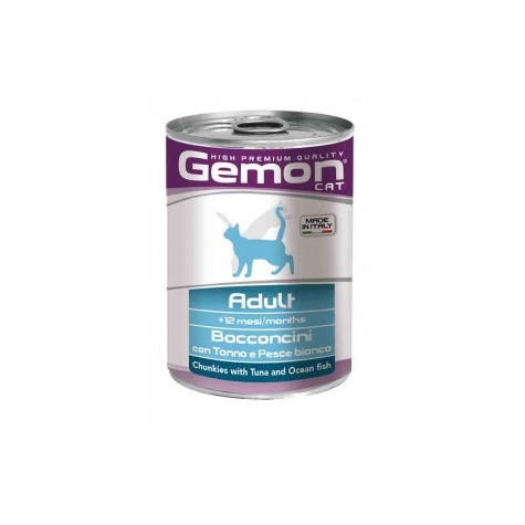 MONGE Adult Bocconcini avec Thon et Poisson Blanc 400 g.