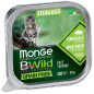MONGE BWild Adult Paté Terrine Anchois avec Sanglier avec Ortaggi – Sterilised 100 g.