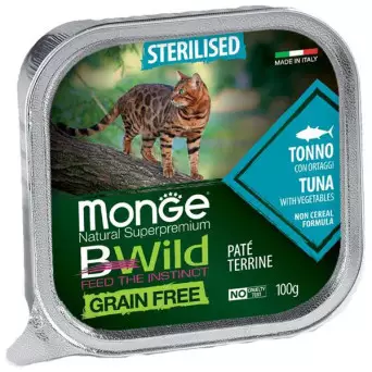MONGE BWild Adult Paté Terrine Thunfisch mit Gemüse - Sterilisiert 100 gr.