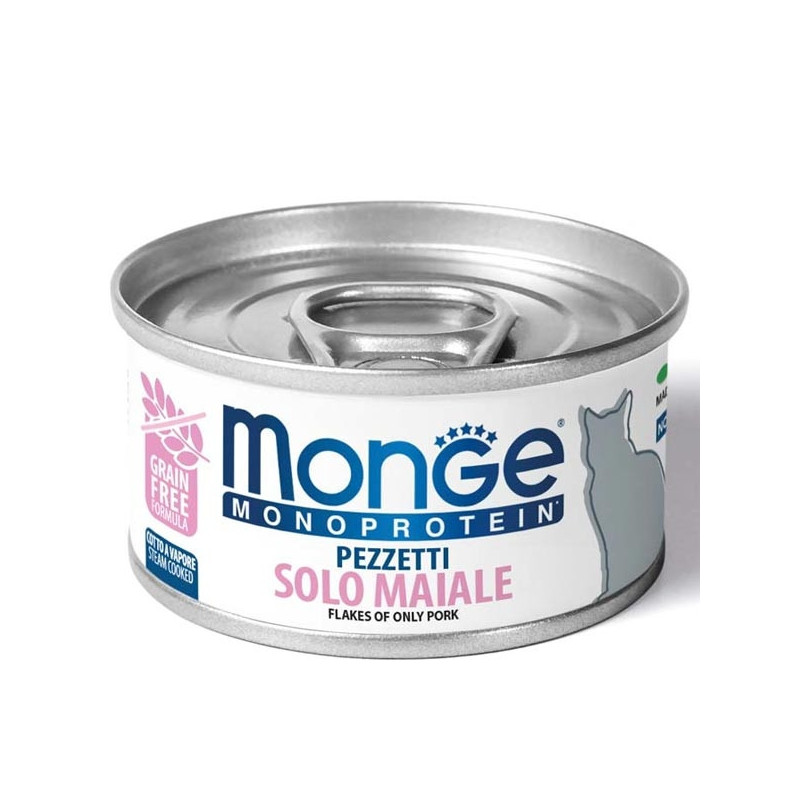 MONGE Monoprotéique Bouchées Pur Porc 80 g. MONGE Monoprotéique Bouchées Pur Porc 80 g.