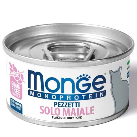 MONGE Monoprotéique Bouchées Pur Porc 80 g.