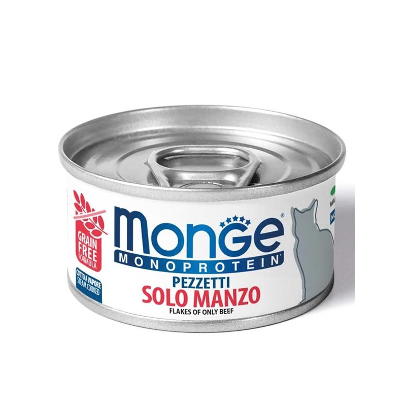 MONGE Monoproteico Pezzetti Solo Manzo 80 gr.