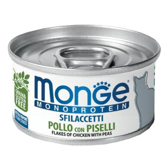 MONGE Monoproteico Sfilaccetti Pollo con Piselli 80 gr. - 