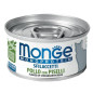 MONGE Monoprotéique Effilochés Poulet avec Petits pois 80 g.