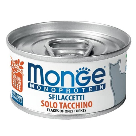 MONGE Monoprotéique Effilochés Pur Dinde 80 g.
