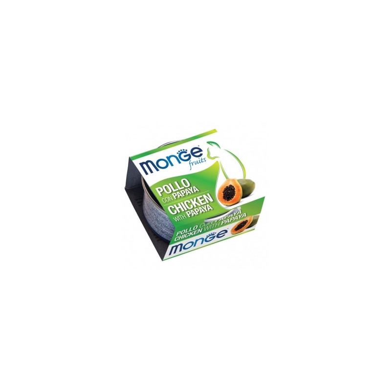 MONGE Natural Superpremium Fruits Poulet avec Papaya 80 g. MONGE Natural Superpremium Fruits Poulet avec Papaya 80 g.