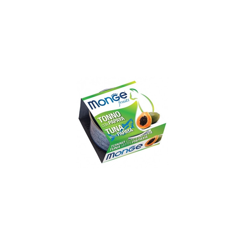 MONGE Natural Superpremium Fruits Thon avec Papaya 80 g. MONGE Natural Superpremium Fruits Thon avec Papaya 80 g.