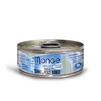 MONGE Natural Superpremium Jelly Filetti di Tonno del Pacifico e Pesce Bianco 80 gr. - 