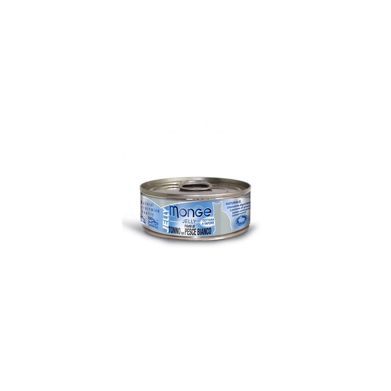 MONGE Natural Superpremium Jelly Filets de Thon del Pacifico et Poisson Blanc 80 g. MONGE Natural Superpremium Jelly Filets de Thon del Pacifico et Poisson Blanc 80 g.