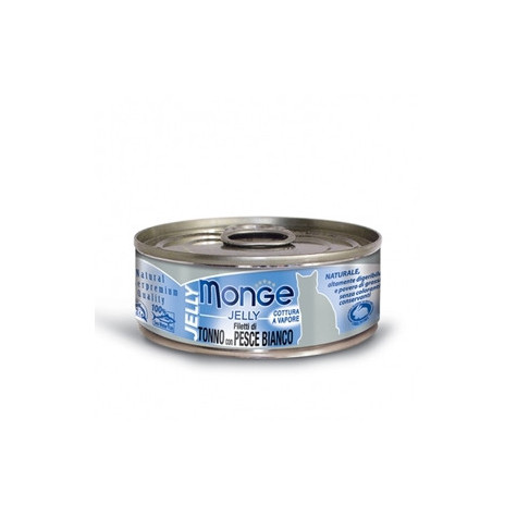 MONGE Natural Superpremium Jelly Pacific Tuna Fillets and White Fish 80 gr.