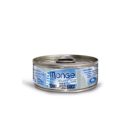 MONGE Natural Superpremium Jelly Filetti di Tonno del Pacifico e Pesce Bianco 80 gr. - 