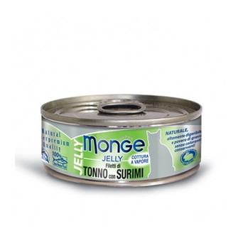 MONGE Natural Superpremium Jelly Filetti di Tonno del Pacifico e Surimi 80 gr. - 