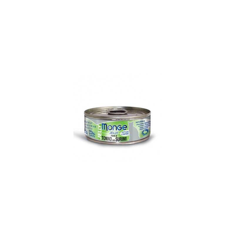 MONGE Natural Superpremium Jelly Filets de Thon del Pacifico et Surimi 80 g.