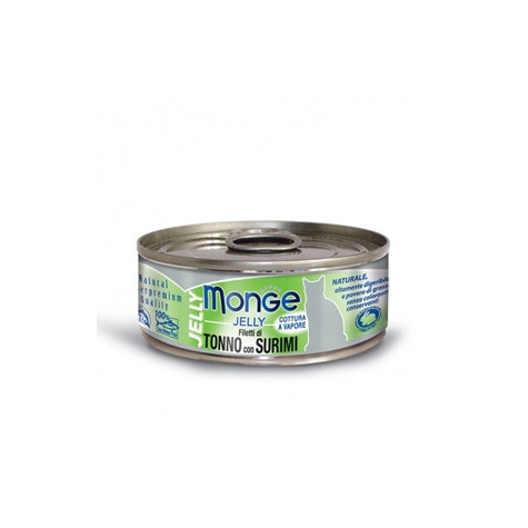 MONGE Natural Superpremium Jelly Pacific Tuna Fillets and Surimi 80 gr.