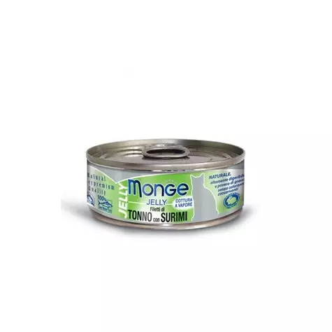 MONGE Natural Superpremium Jelly Pacific Tuna Fillets and Surimi 80 gr.