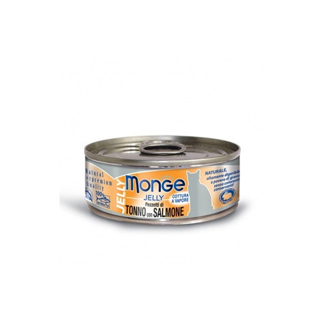 MONGE Natural Superpremium Jelly Filets de Thon Bonito avec Saumon 80 g.