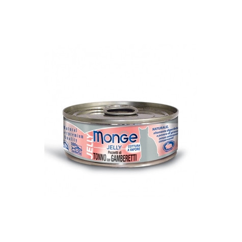 MONGE Natural Superpremium Jelly Filets de Thon del Pacifico et Crevettes 80 g.