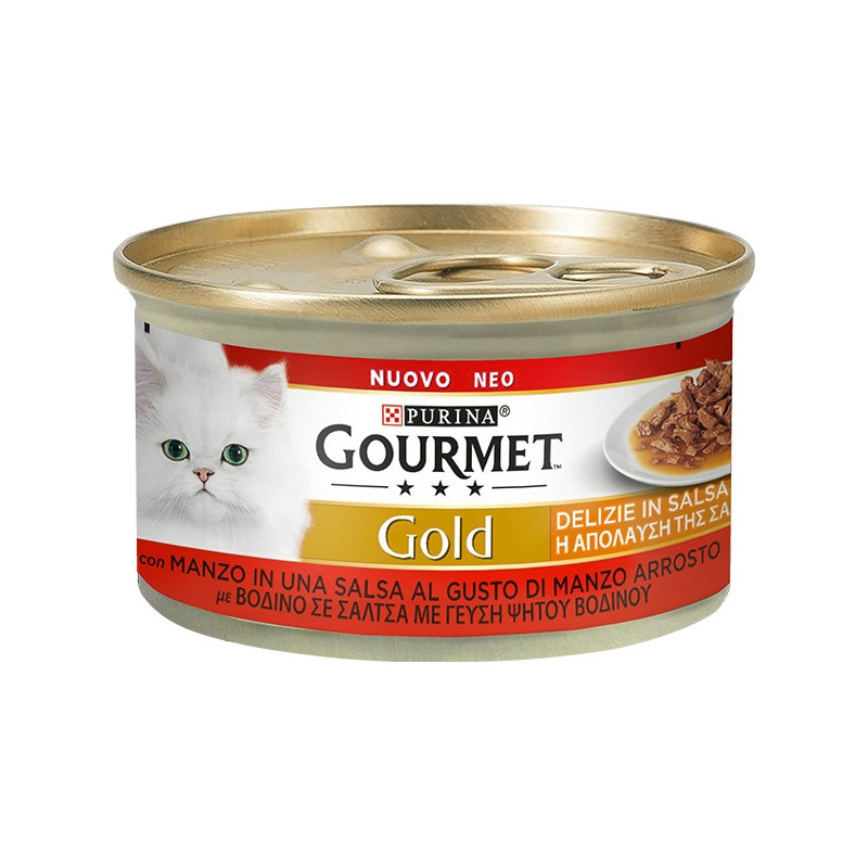 PURINA Gold Delizie avec Bœuf en sauce 85 g. PURINA Gold Delizie avec Bœuf en sauce 85 g.