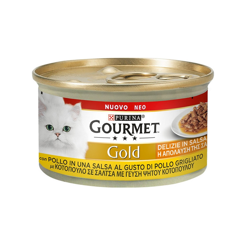 PURINA Gold Delizie avec Poulet en sauce 85 g. PURINA Gold Delizie avec Poulet en sauce 85 g.