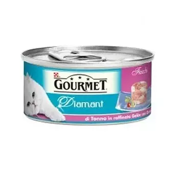 PURINA Gourmet Diamant with Tuna Flakes in Refined Gelée with Sea Bream 85 gr.