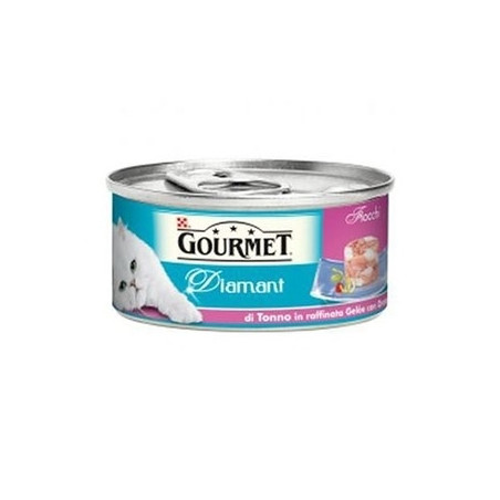 PURINA Gourmet Diamant con Fiocchi di Tonno in Raffinata Gelée con Orata 85 gr. - 