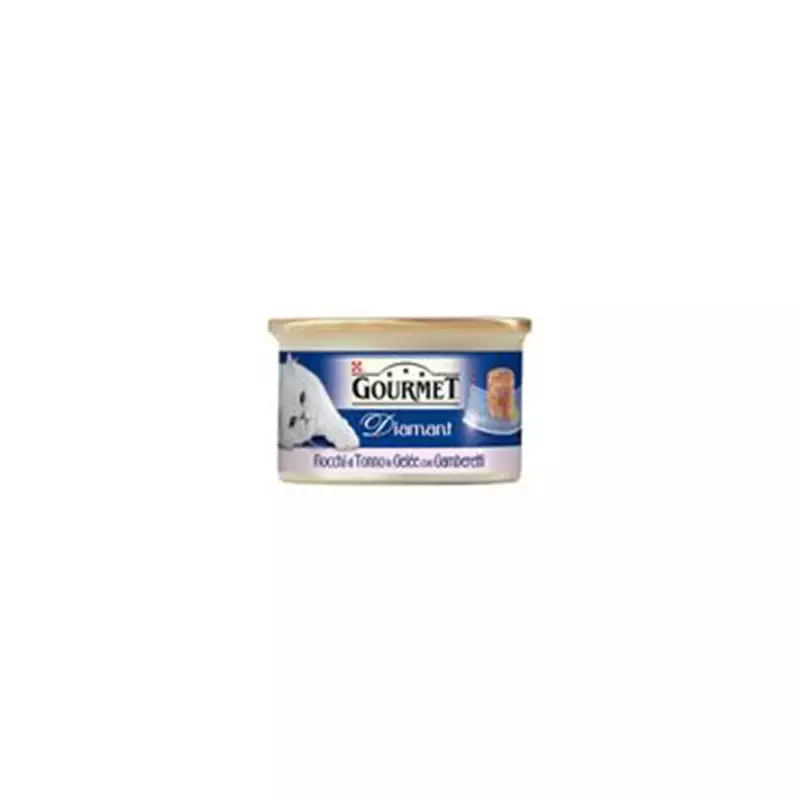 PURINA Gourmet Diamant Thunfischflocken in Gelée mit Garnelen 85 gr.