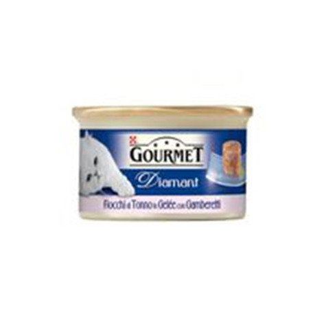 PURINA Gourmet Diamant Fiocchi di Thon in Gelée avec Crevettes 85 g.