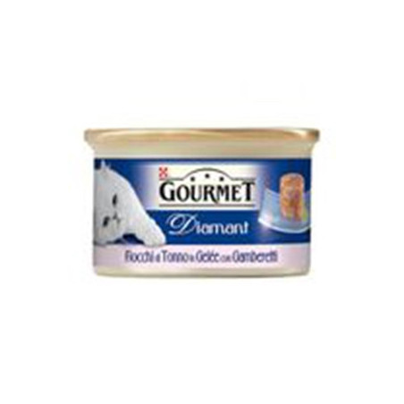 PURINA Gourmet Diamant Fiocchi di Tonno in Gelée con Gamberetti 85 gr. - 