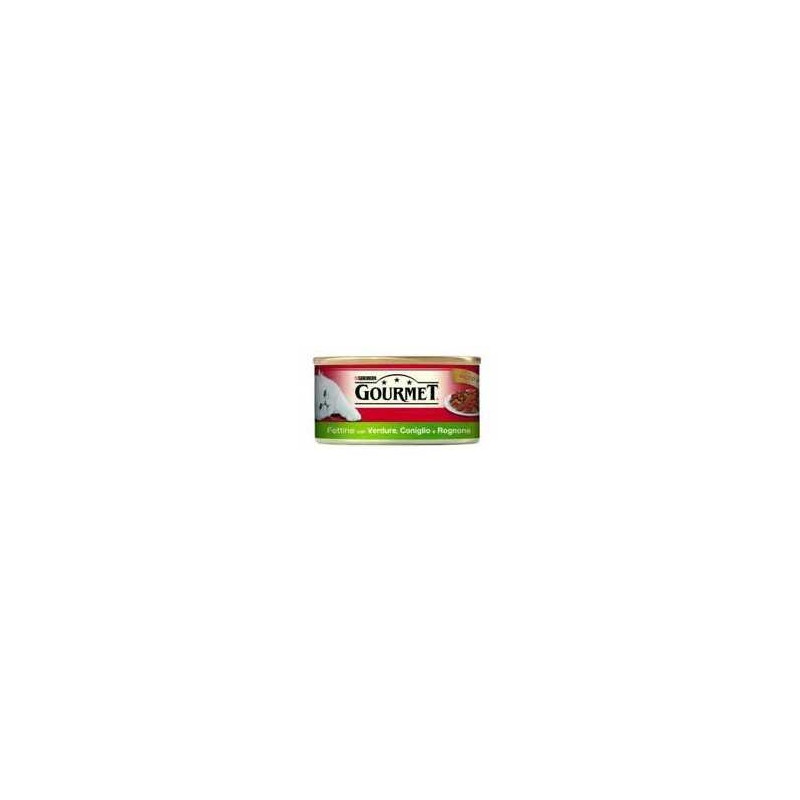 PURINA Gourmet Fettine avec Légumes Lapin et Rognone 195 g. PURINA Gourmet Fettine avec Légumes Lapin et Rognone 195 g.