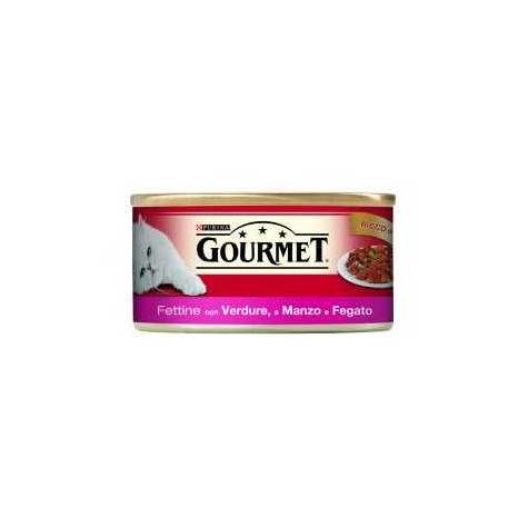 PURINA Gourmet Fettine avec Légumes Bœuf et Foie 195 g.