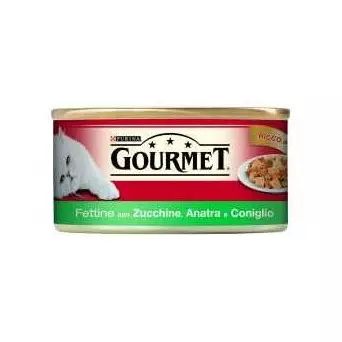 PURINA Gourmet-Schnitten mit Zucchini, Ente und Kaninchen 195 gr.