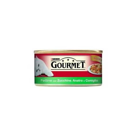 PURINA Gourmet Fettine avec Courgettes Canard et Lapin 195 g.