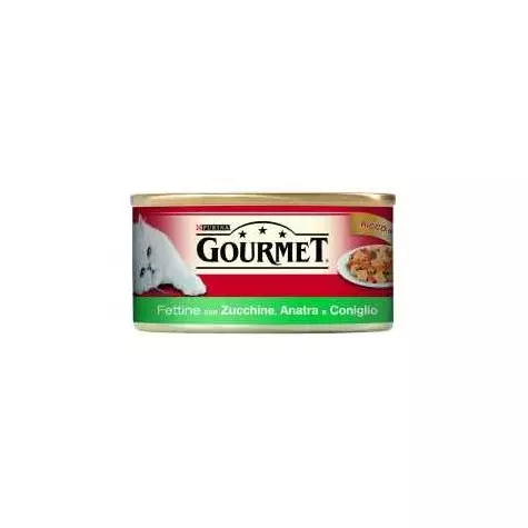 PURINA Gourmet-Schnitten mit Zucchini, Ente und Kaninchen 195 gr.