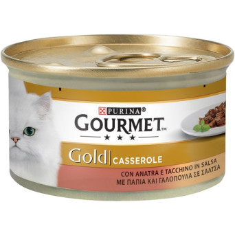 PURINA Gourmet Gold Casserole Tacchino e Anatra in Salsa 85 gr. - 