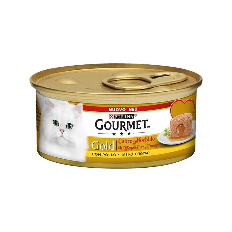 PURINA Gourmet Gold Cœur Fondant avec Poulet 85 g. PURINA Gourmet Gold Cœur Fondant avec Poulet 85 g.