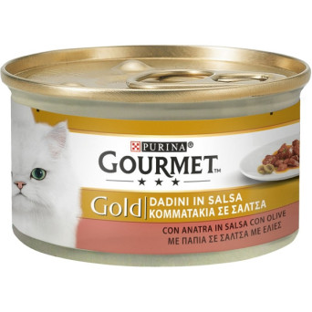 PURINA Gourmet Gold Dadini in Salsa con Anatra in Salsa con Olive 85 gr. - 