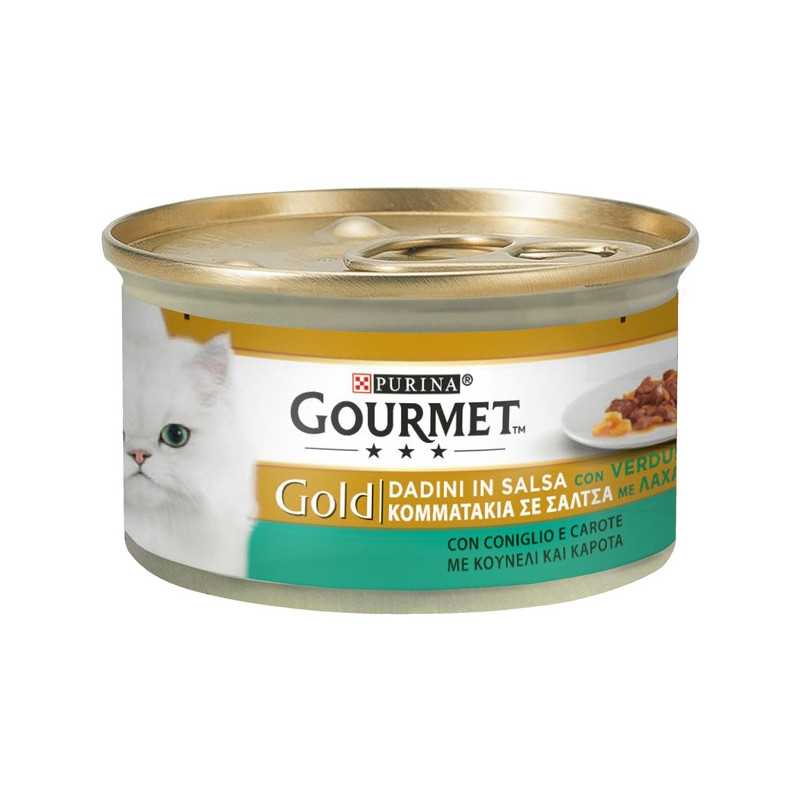 PURINA Gourmet Gold Dadini en sauce avec Lapin et Carottes 85 g.