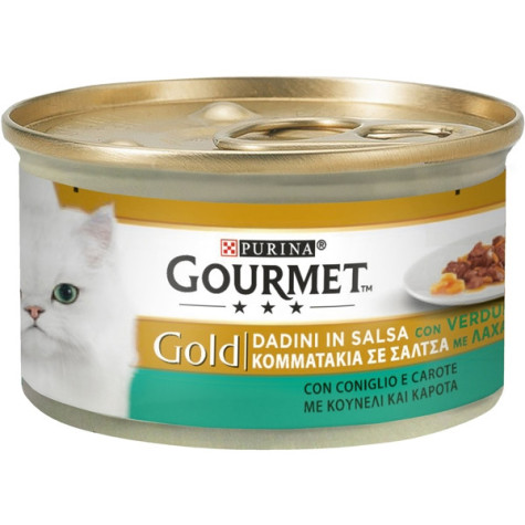 PURINA Gourmet Gold Cubes in Sauce with Rabbit and Carrots 85 gr.