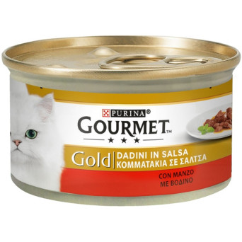PURINA Gourmet Gold Diced in Sauce with Beef 85 gr.