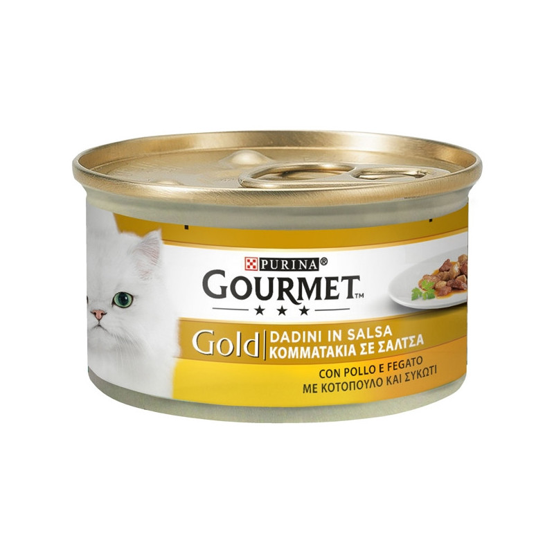 PURINA Gourmet Goldwürfel in Sauce mit Hühnchen und Leber 85 gr.