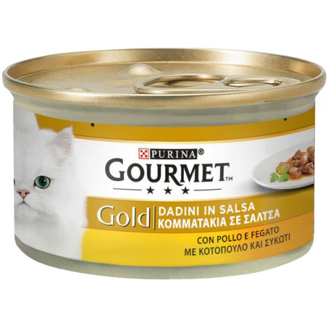 PURINA Gourmet Goldwürfel in Sauce mit Hühnchen und Leber 85 gr.