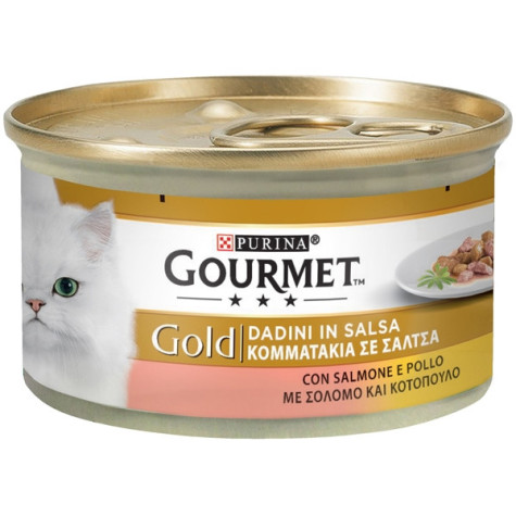 PURINA Gourmet Gold Dadini in Salsa con Salmone e Pollo 85 gr. - 