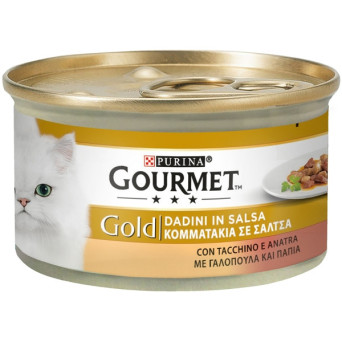 PURINA Gourmet Gold Dadini in Salsa con Tacchino e Anatra 85 gr. - 