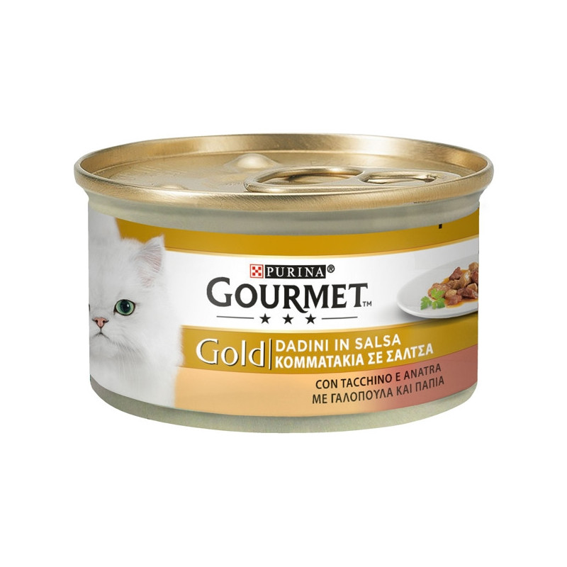 PURINA Gourmet Gold Cubes in Sauce with Turkey and Duck 85 gr.