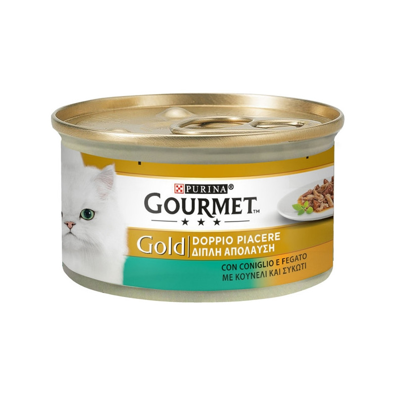 PURINA Gourmet Gold Doppelgenuss mit Kaninchen und Leber 85 gr.