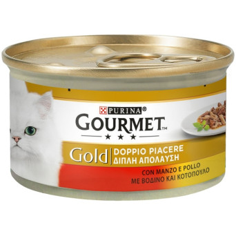 PURINA Gourmet Gold Double Pleasure with Beef and Chicken 85 gr.